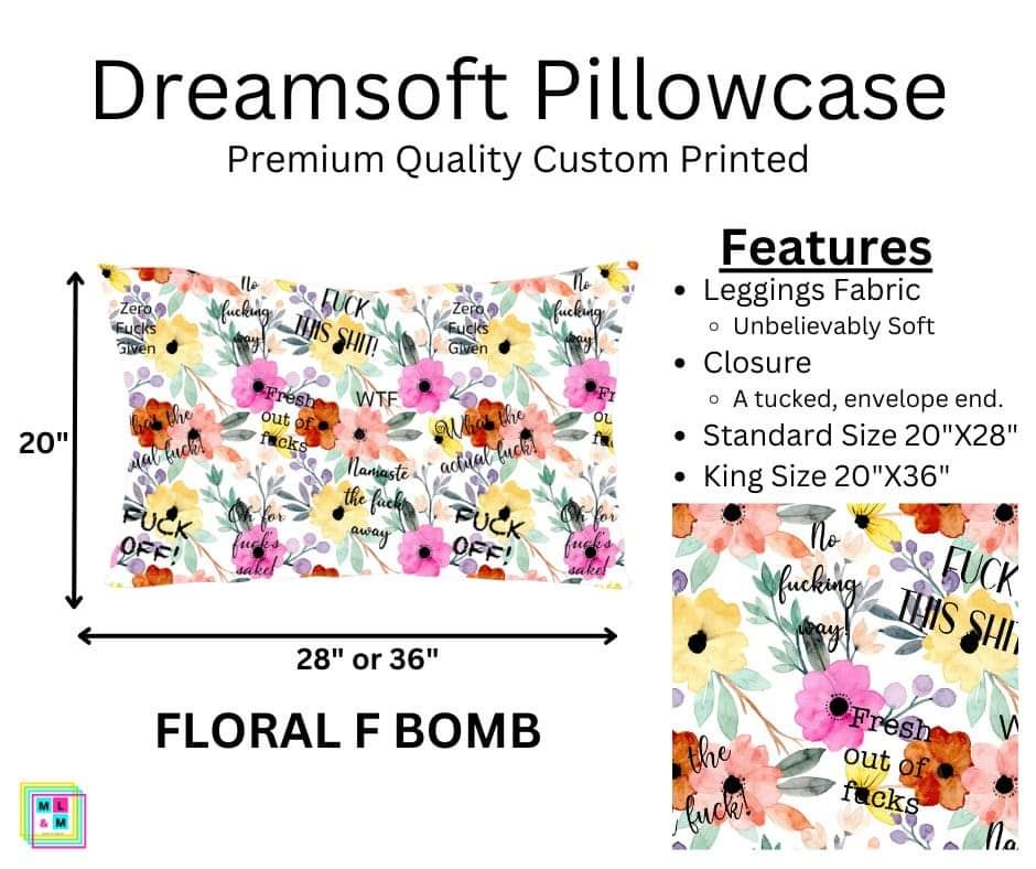 Floral F Bomb Dreamsoft Pillowcase