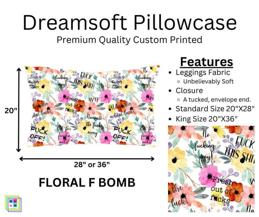Floral F Bomb Dreamsoft Pillowcase
