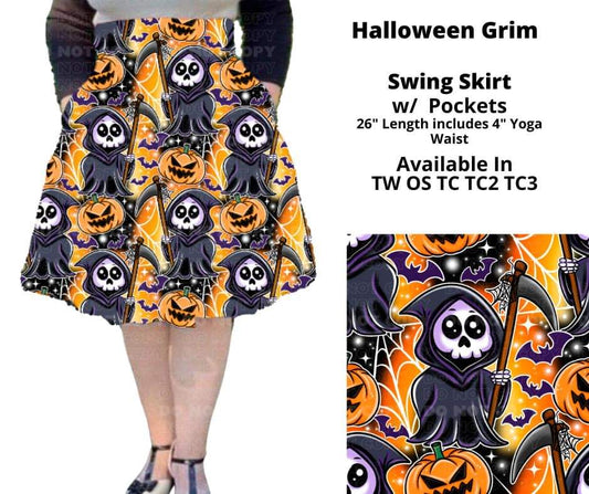 Halloween Grim Swing Skirt