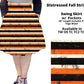 Distressed Fall Stripe Swing Skirt