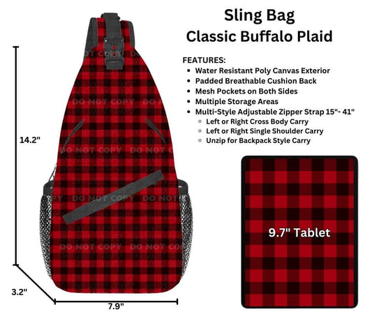 Classic Buffalo Plaid Sling Bag