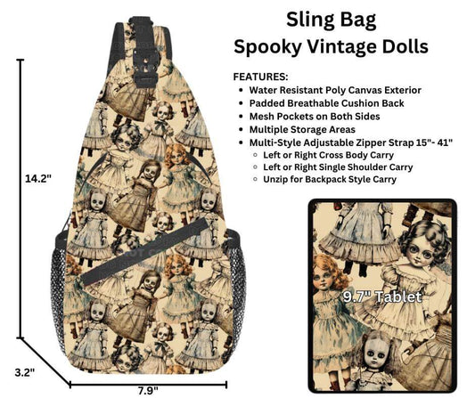 Spooky Vintage Dolls Sling Bag