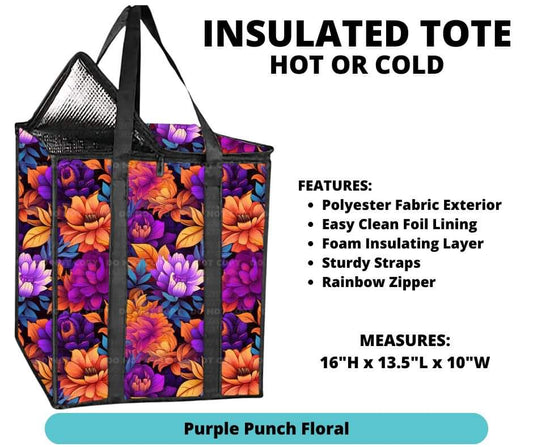 Purple Punch Floral Insulated Tote