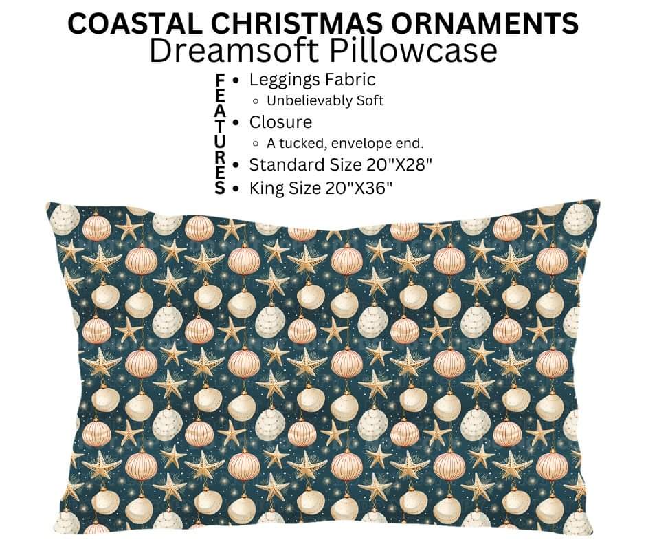 Coastal Christmas Ornaments Dreamsoft Pillowcase