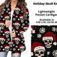 Holiday Skull Knit Pocket Cardigan