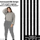 Distressed BW Stripe Full Length Leggings w/ Pockets