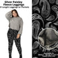 Silver Paisley Fleece Leggings