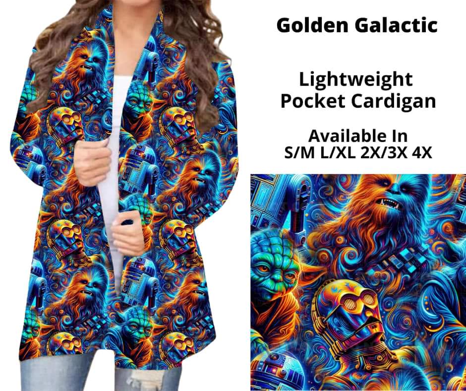 Golden Galactic Pocket Cardigan