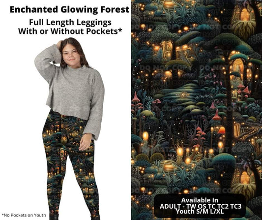 Enchanted Glowing Forest Full Length Leggings w/ Pockets