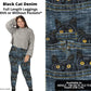 Black Cat Denim Full Length Leggings w/ Pockets