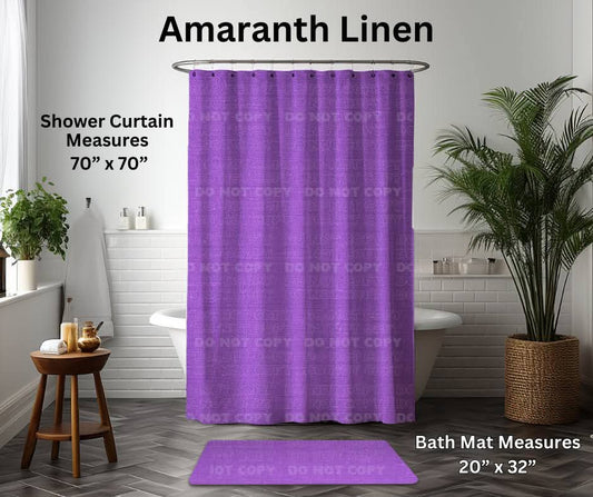 Amaranth Linen Custom Shower Curtain