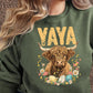 Highland Cow Personalized Name Sweatshirt – Cozy Custom Crewneck