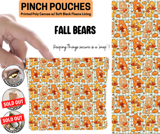 Fall Bears Pinch Pouches