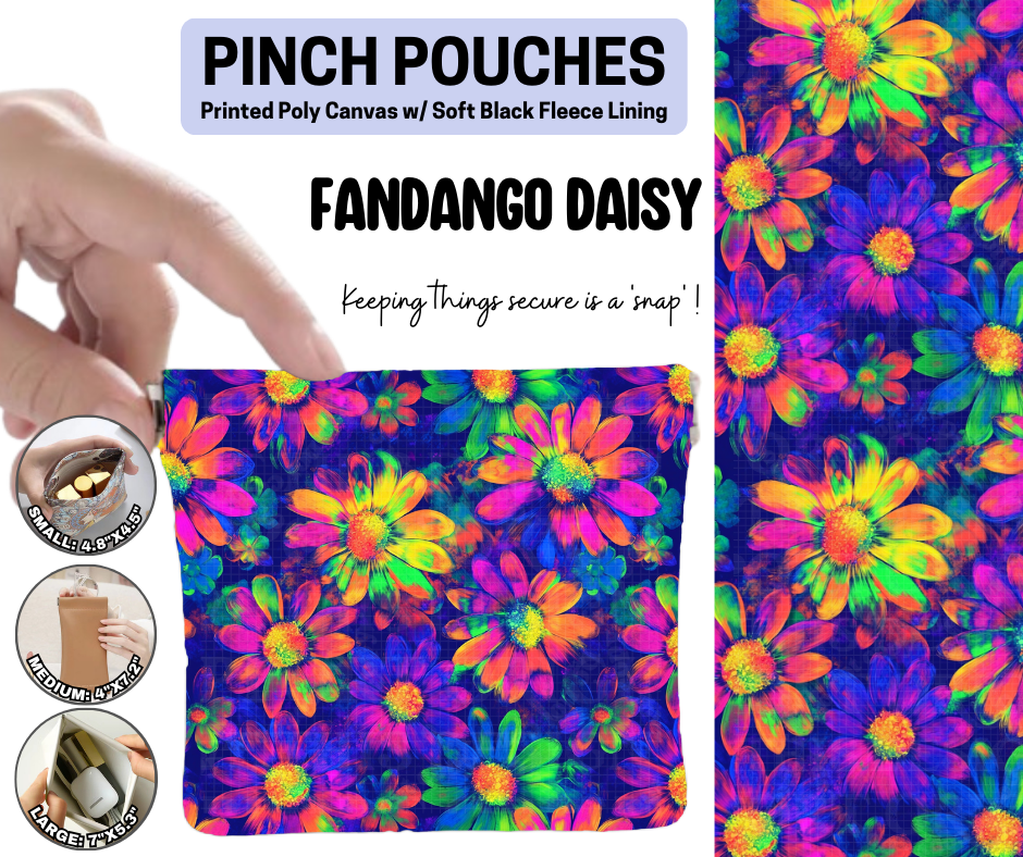 Fandango Daisy Pinch Pouches
