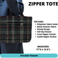 Fireside Flannel Zipper Tote