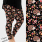 RTS - Floral Hedgehog Leggings w/ Pockets