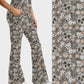 RTS - Floral Skulls Flare Leggings w/ Pockets