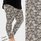 RTS - Floral Skulls Leggings w/ Pockets