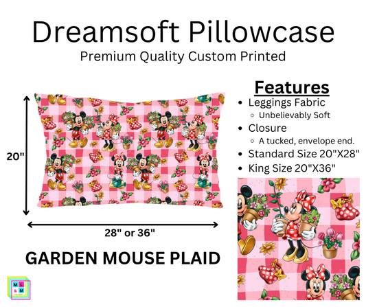 Garden Mouse Plaid Dreamsoft Pillowcase