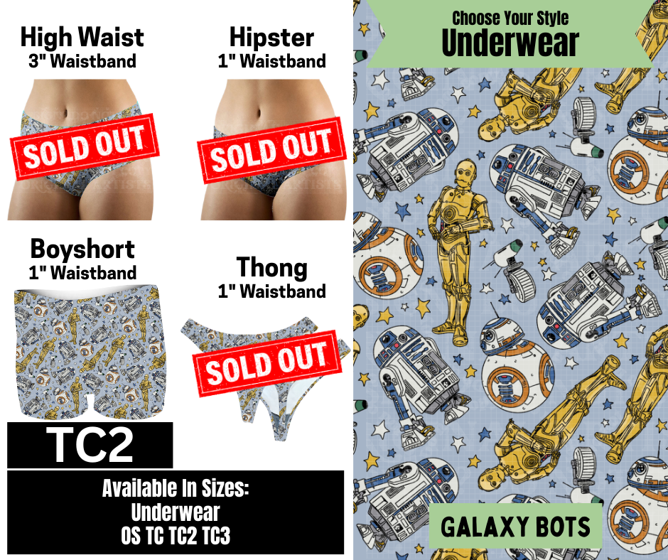 Galaxy Bots Boyshort Underwear