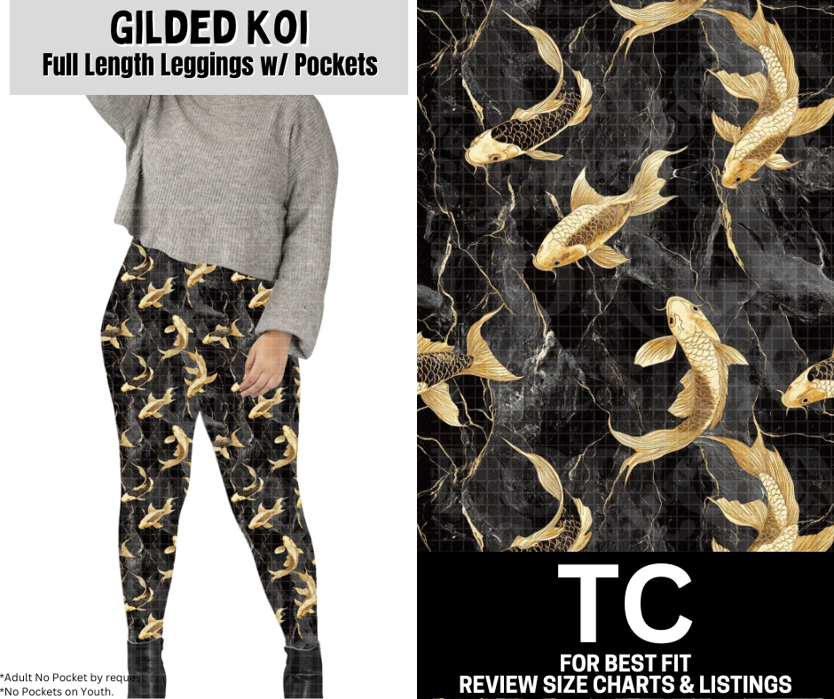 Gilded Koi Full Length Leggings w/ Pockets