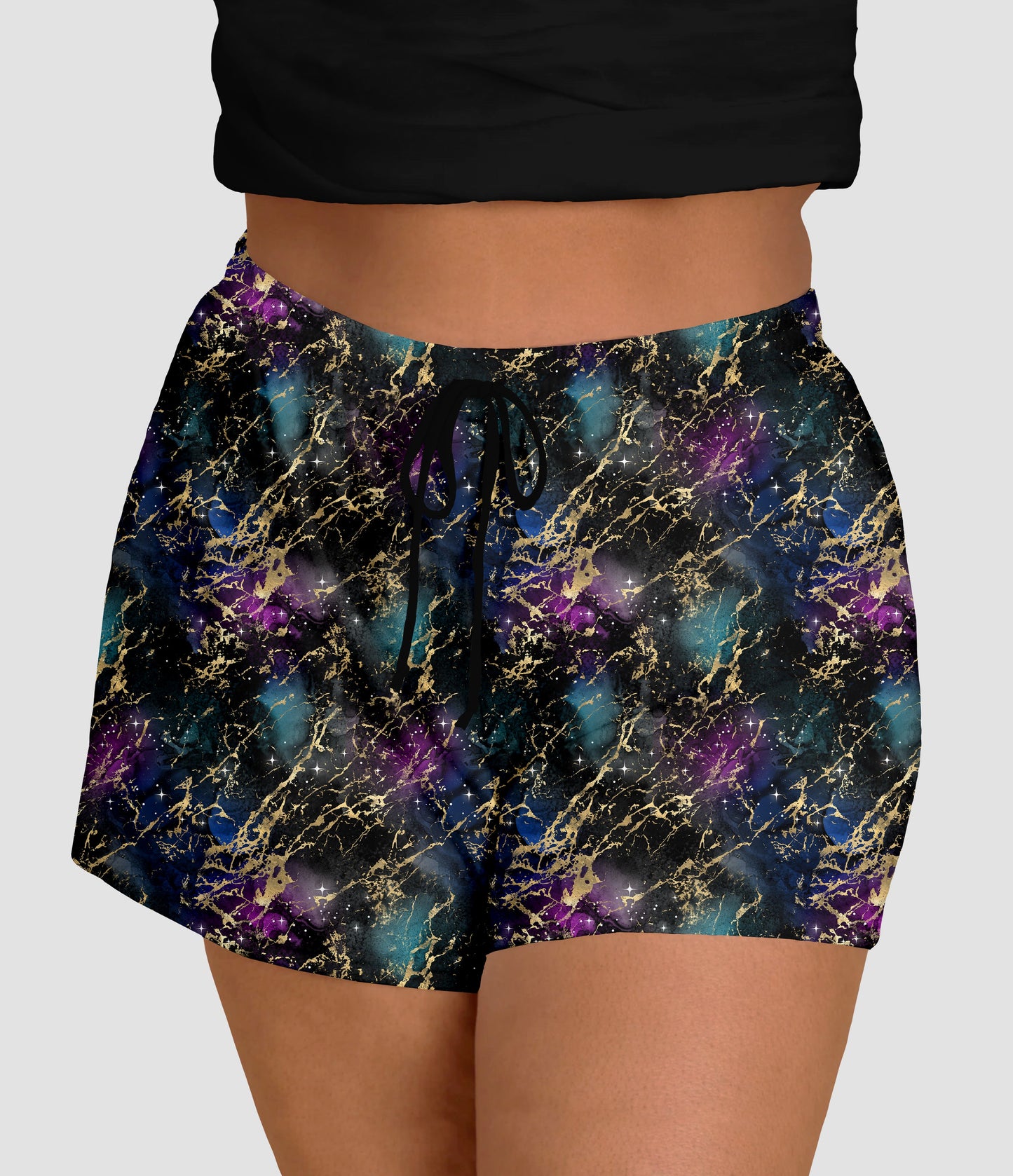 RTS - Colorstruck Galaxy Jogger Shorts with Pockets