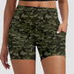 RTS - Green Camo Biker Shorts w/ Pockets