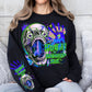 HAUNTED HILL-CREWNECK SWEATSHIRT W/ SLEEVE PRINT