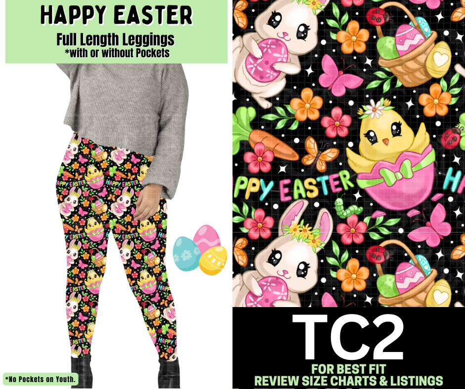 Happy Easter Full Length Leggings w/ Pockets