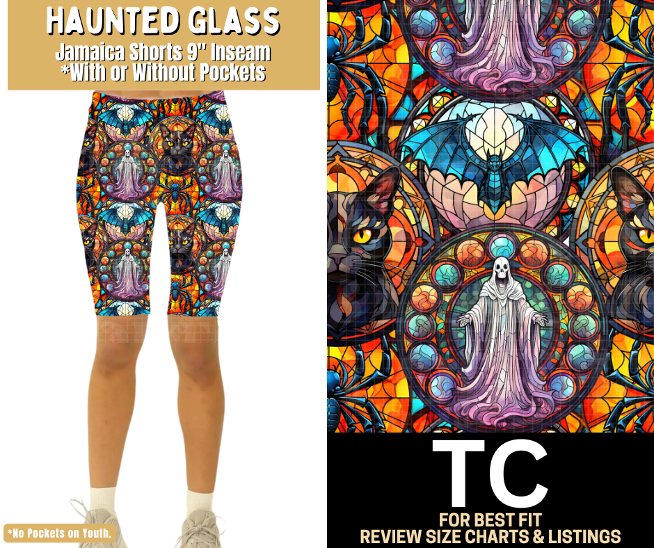 Haunted Glass Jamaica Shorts w/ Pockets