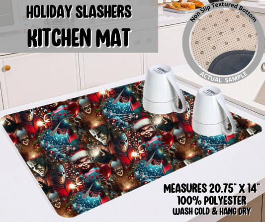 Holiday Slashers Kitchen Mat