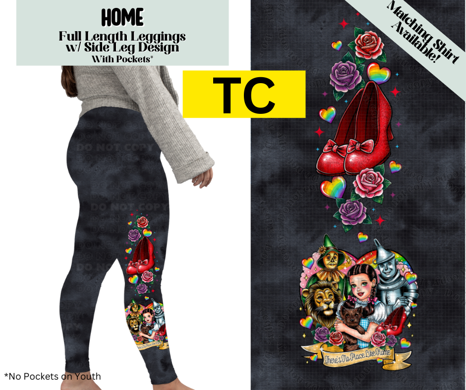 Home Full Length Leggings w/ Side Leg Designs