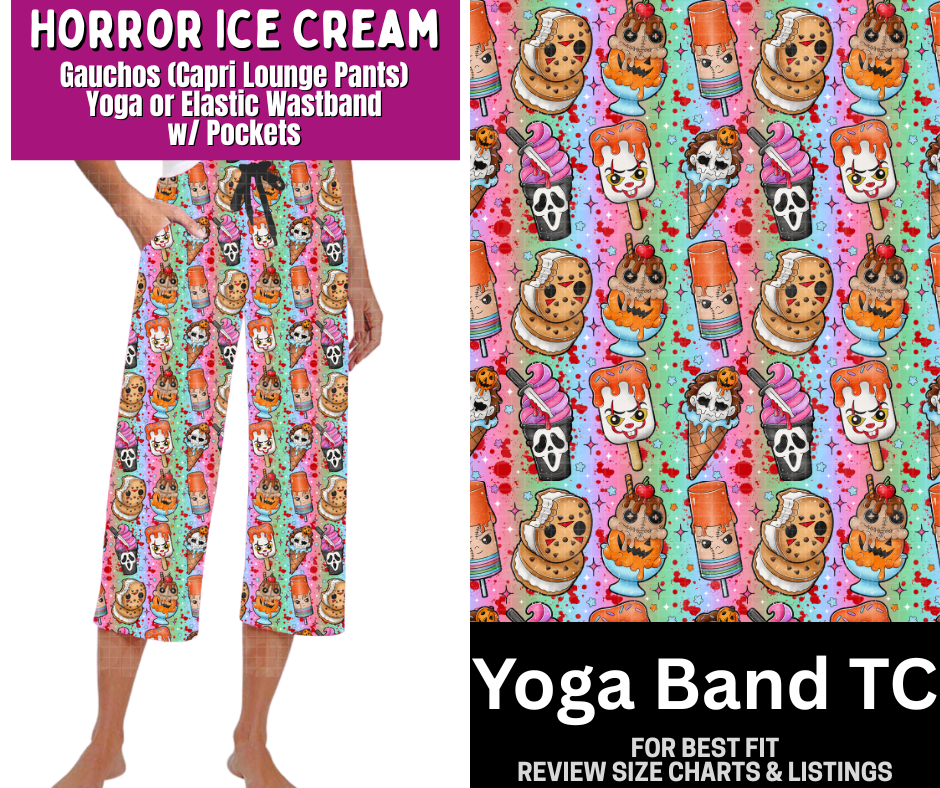 Horror Ice Cream Capri Gauchos