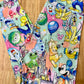 RTS - Colorful Characters Biker/Capris/Leggings with High Side Pockets