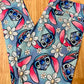 RTS - Blue Aloha Alien Biker/Capris/Leggings with High Side Pockets