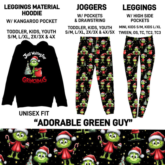 RTS - Adorable Green Guy Leggings/Full Joggers