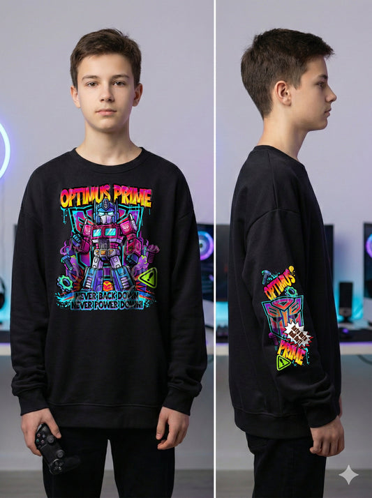 ROBOT SWEATSHIRT W/ SLEEVE PRINT