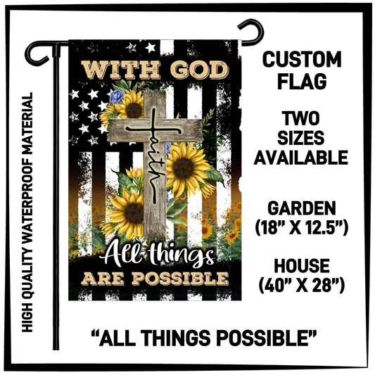 RTS - All Things Possible Garden/House Flag