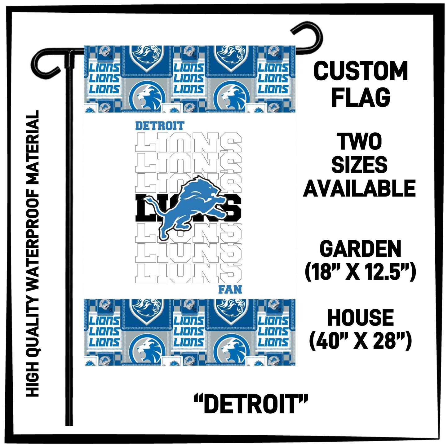 RTS - Detroit Garden Flag