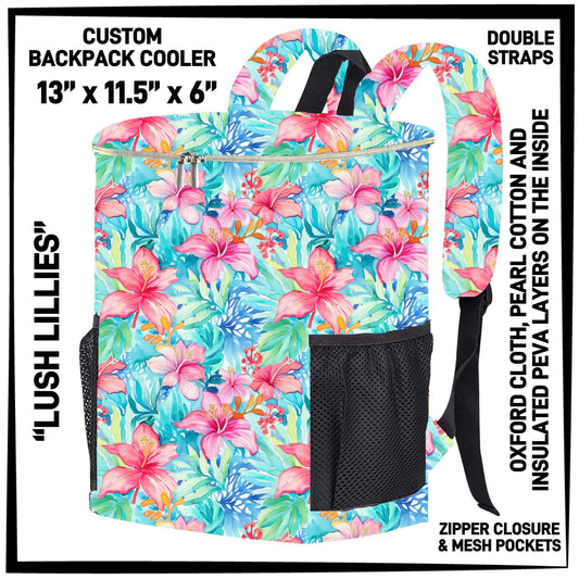 RTS - Lush Lillies Backpack Cooler