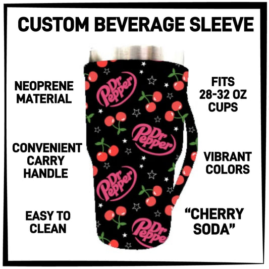RTS - Cherry Soda 28-32oz Beverage Sleeves