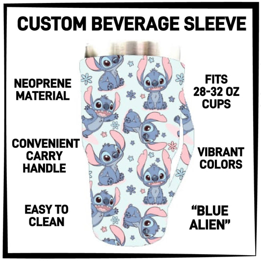 RTS - Blue Alien 28-32oz Beverage Sleeves