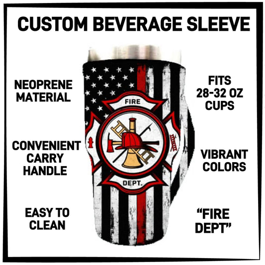 RTS - Fire Dept 28-32oz Beverage Sleeves