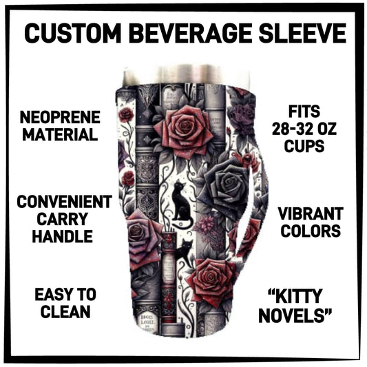 RTS - Kitty Novels 28-32oz Beverage Sleeves