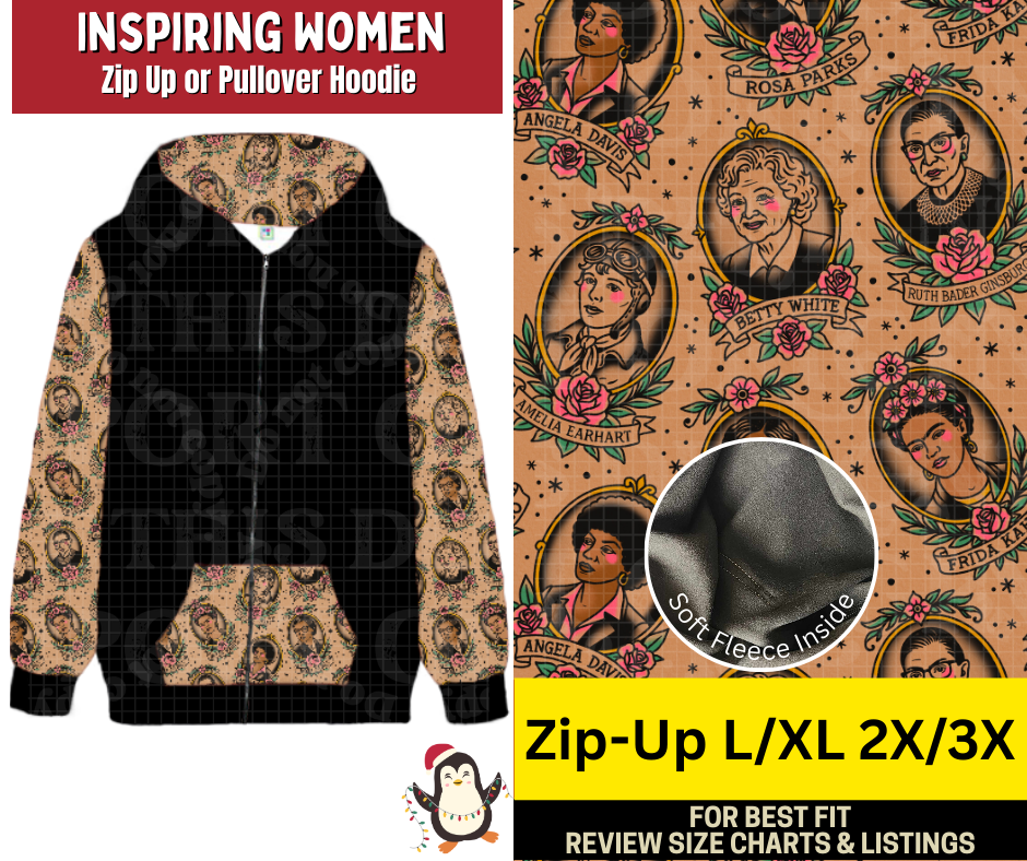 Inspiring Women Zip-Up Hoodie