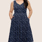 RTS - Into the Blue Floral Sleeveless Pocket Dress