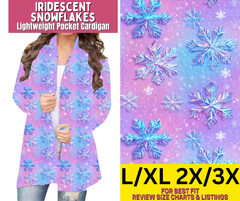 Iridescent Snowflake Pocket Cardigan