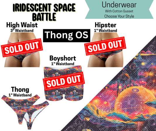 Iridescent Space Battle Thong Underwear