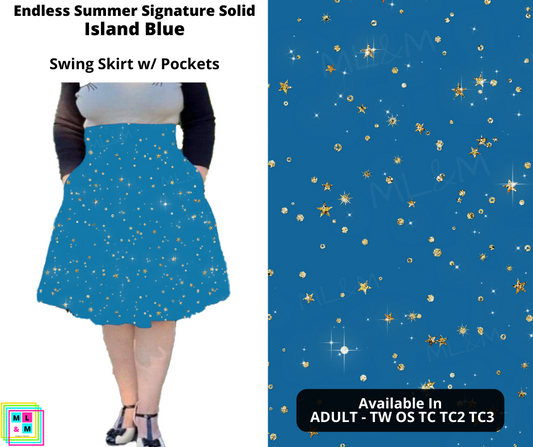 Island Blue Swing Skirt