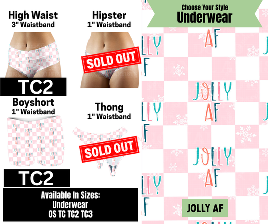 Jolly AF High Waist, Boyshort Underwear